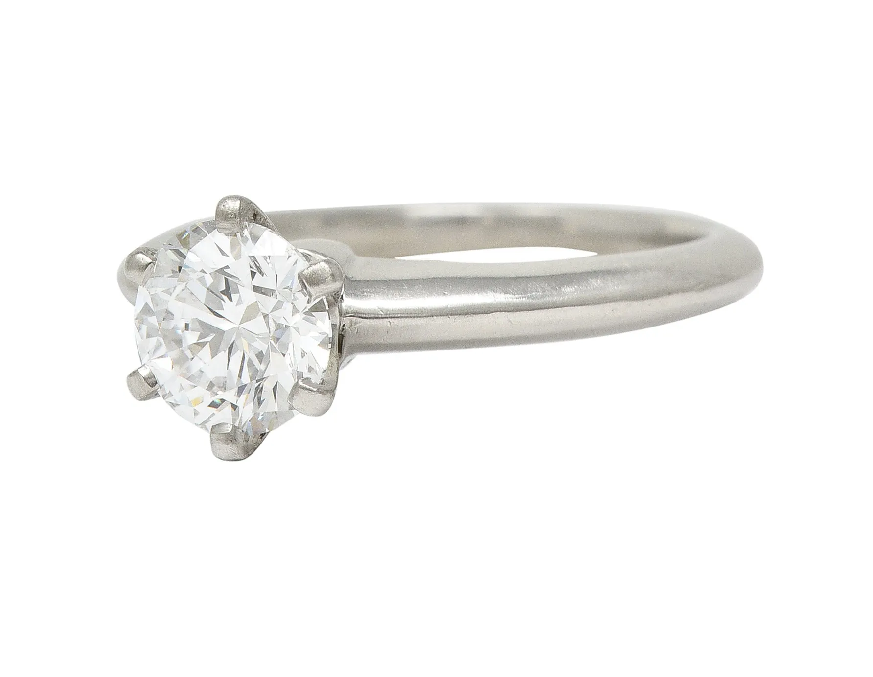 Tiffany & Co. Mid-Century 1.06 CTW Transitional Cut Solitaire Diamond Engagement Ring GIA