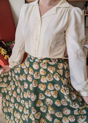 Tulip B Chipmonks 50's Swing Skirt Green