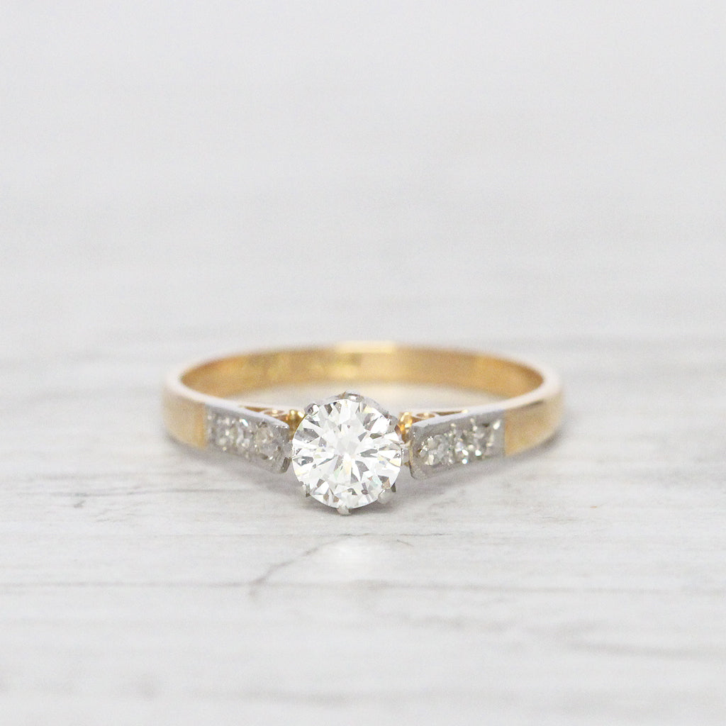 Vintage 0.40 Carat Brilliant Cut Diamond Solitaire