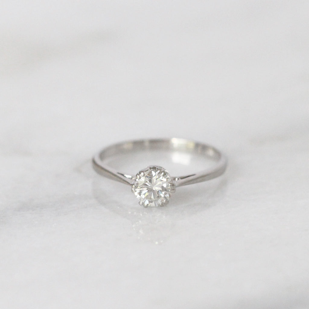 Vintage 0.50 Carat Brilliant Cut Diamond Solitaire