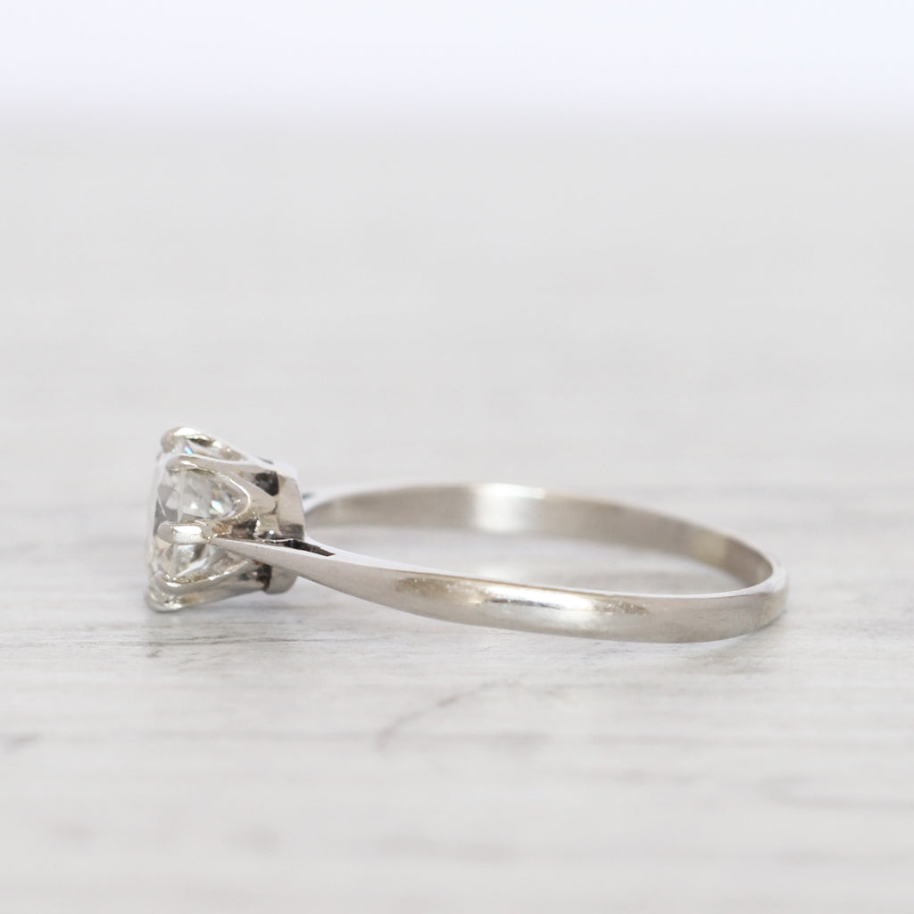 Vintage 0.95 Carat Brilliant Cut Diamond Solitaire