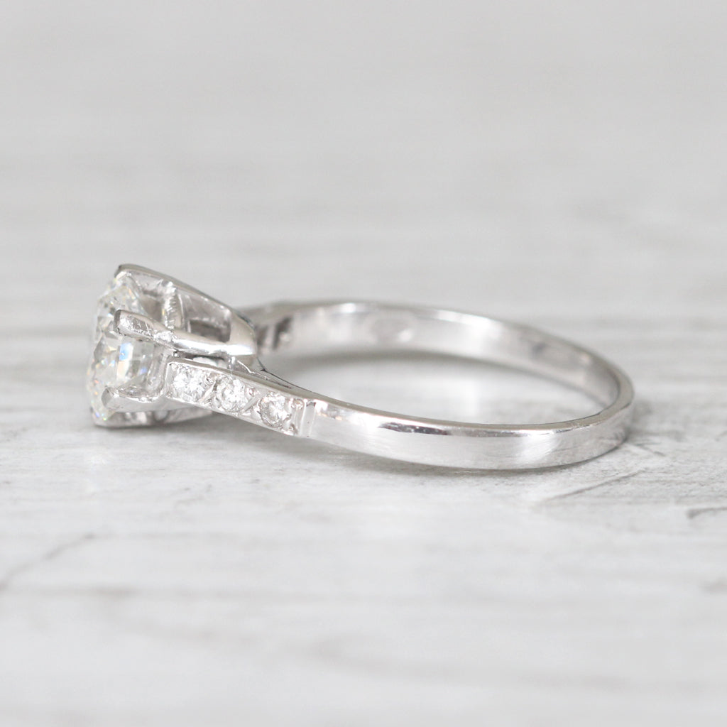 Vintage 1.01 Carat Brilliant Cut Diamond Solitaire