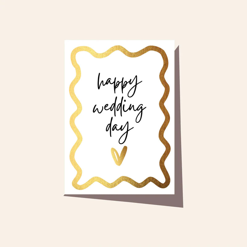 Wavy Wedding Day Card