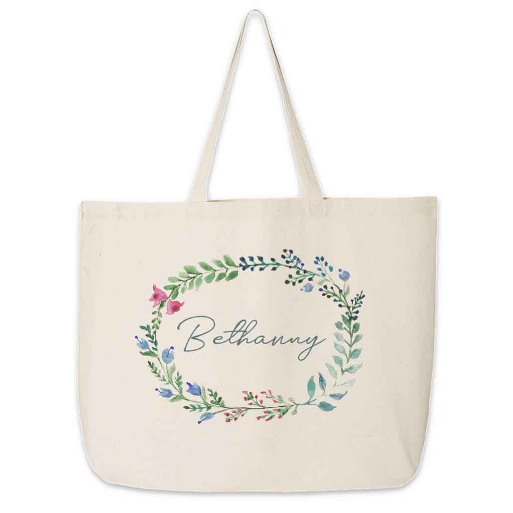 Wedding Party Tote Bag Personalized with a Farmhouse Theme