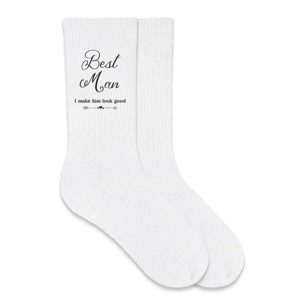 Wedding Socks for the Best Man with Funny Saying