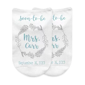 Wedding Socks for the Bride - Personalized Soon To Be “Mrs”