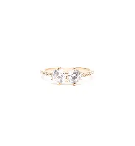 White Diamond Luna Ring