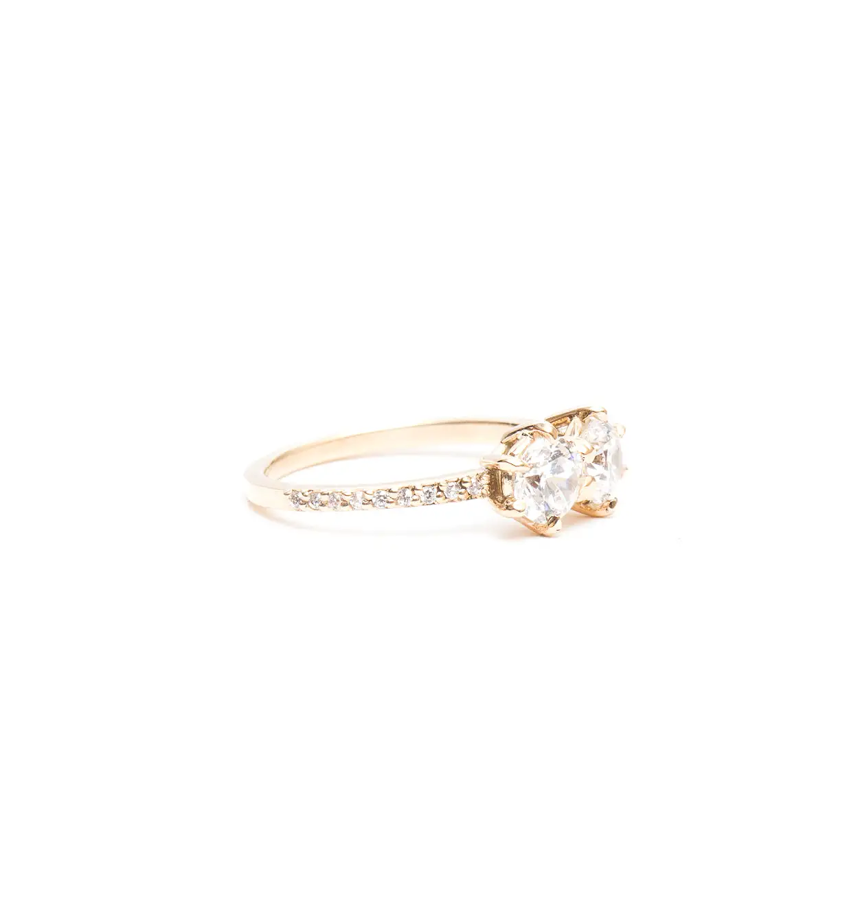 White Diamond Luna Ring