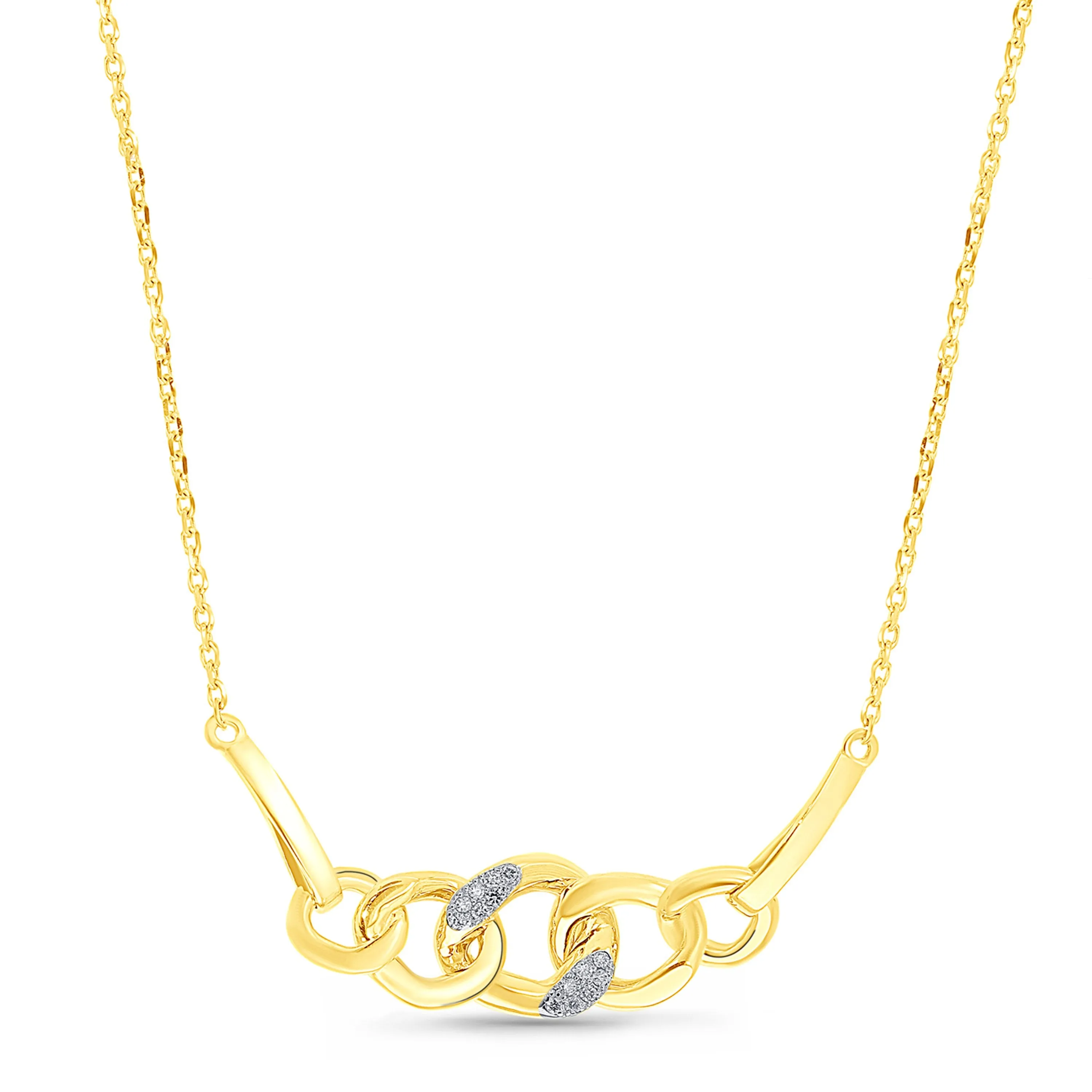 Yellow Gold Diamond Eternal Necklace